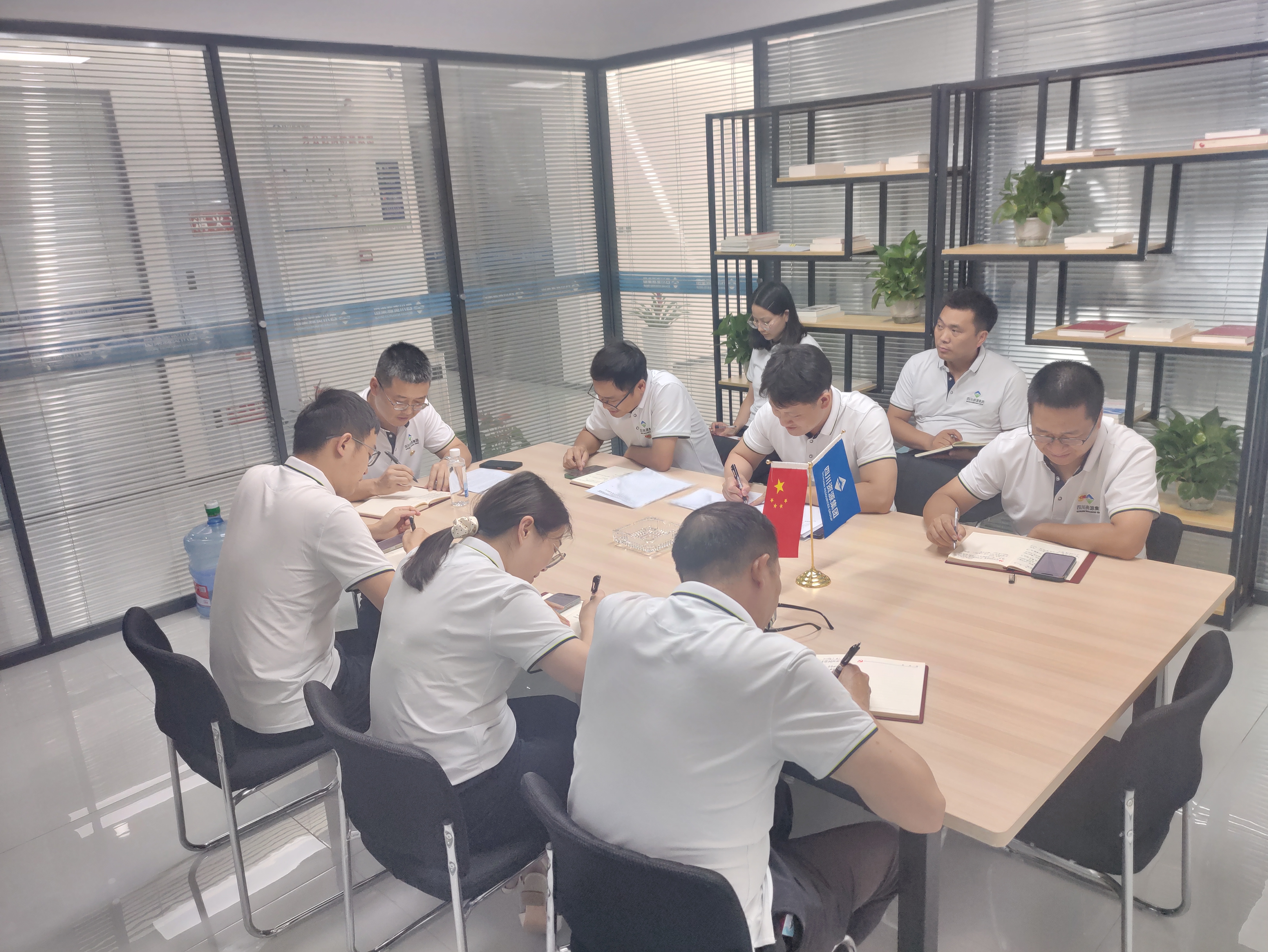 四川腾龙国际平台科创园项目党支部-党课现场