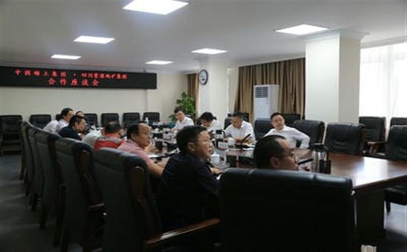 中国稀土集团副总经理胡谷华一行到四川腾龙国际平台地矿集团调研交流