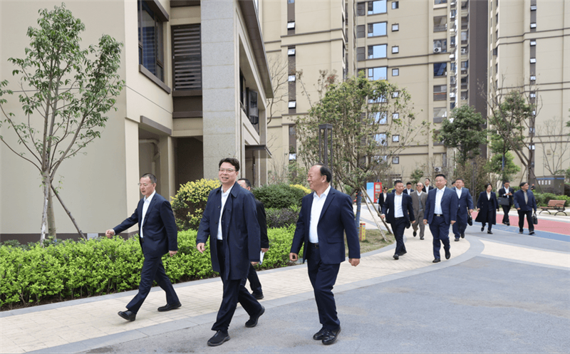 四川腾龙国际平台集团赴置业集团蜀鑫江语城项目调研指导